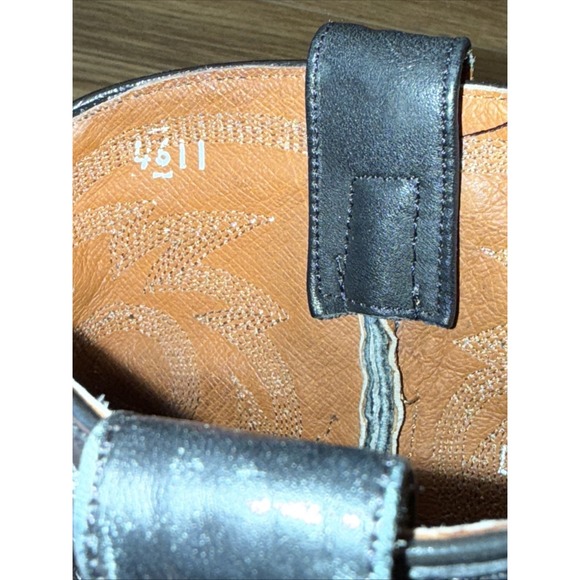 Dan Post Cowboy Ankle Boot Black  Leather Registered Size 8 1/2 Western - Picture 10 of 16